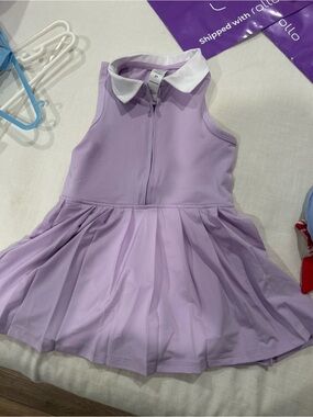Lilac Sleeveless Tennis Dress with White Collar